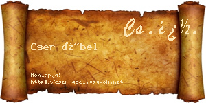 Cser Ábel névjegykártya
