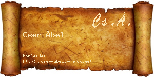 Cser Ábel névjegykártya